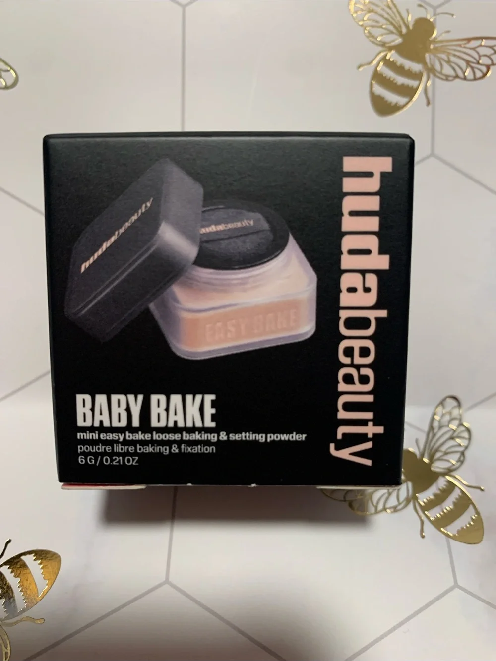 HUDA BEAUTY Peach Pie Easy Bake Baby Bake Mini Loose Setting Powder